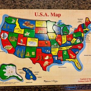 Melissa and Doug Wood puzzle capitals and states